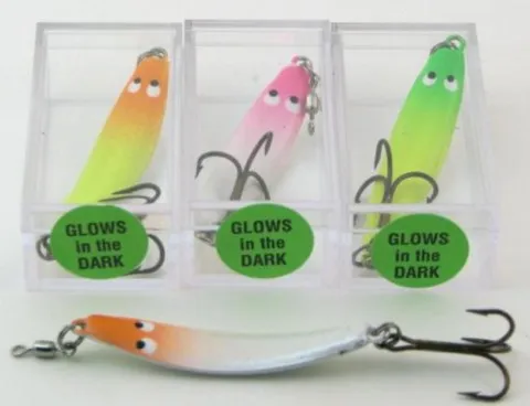 GLO wobbler with a treble hook.