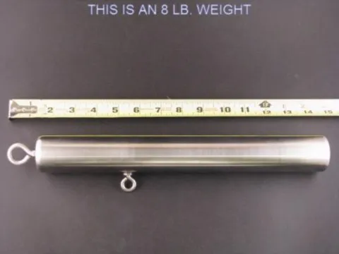 Length of 8lb weight show as 141/2 inches
