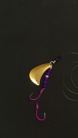 Purple gold plated tomahawk Kokanee lure