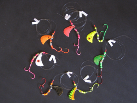 metal flake high gloss tomahawk blades kokanee lure 6 colors