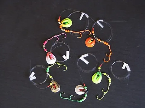 Terry's Turbo Kokanee Lure with vented blade creates a trail of turbulance and vapor.