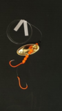 Orange gold platedin-line Kokanee lure